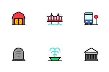 Edifícios e lugares Icon Pack