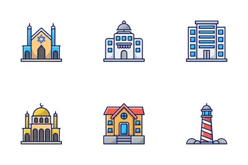 Bienes Raíces y Edificios Paquete de Iconos