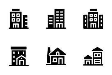 Prédios residenciais Pacote de Ícones