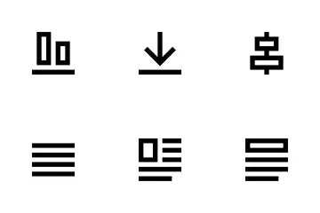 Alignement et édition du texte Pack d'Icônes