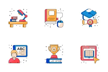 Educação e aprendizagem Pacote de Ícones