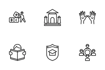 Educação escolar Icon Pack