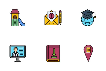 Educação online Icon Pack