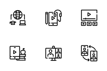 Educação online Pacote de Ícones