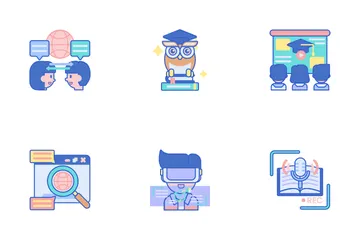 Educação online Pacote de Ícones