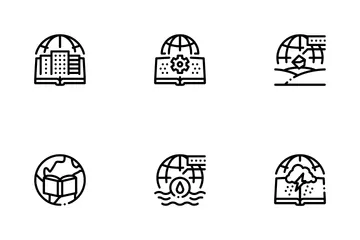 Educación en Geografía Paquete de Iconos