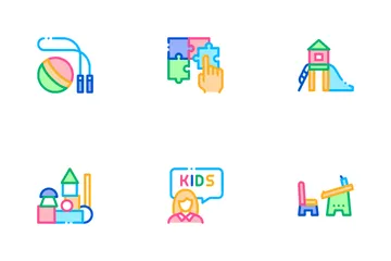 Educación preescolar Icon Pack