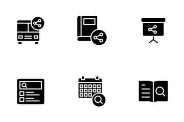 Educación y escuela Vol 3 - Glifo Paquete de Iconos