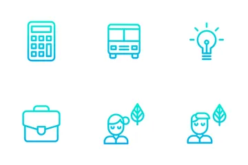 Education And School Vol 1 - Outline Gradient Icon Pack