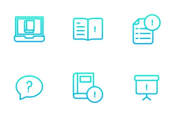 Education And School Vol 2 - Outline Gradient Icon Pack
