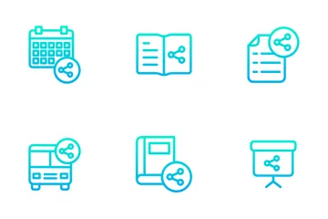 Education And School Vol 3 - Outline Gradient Icon Pack