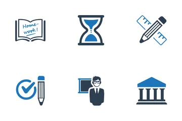 Education - Blue Series Icon Pack