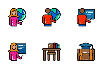 Education - Bright Fill Icon Pack