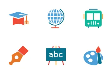 Education Colored Icons Icon Pack