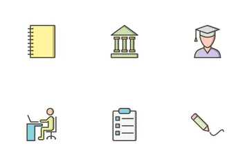 Education Filled Outline Icon Pack