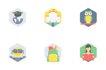 Education Flat Part 1 Icon Pack