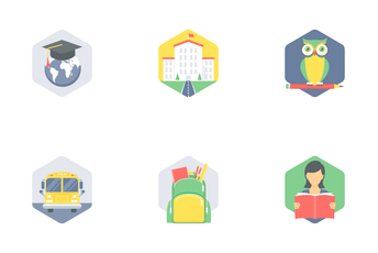 Education Flat Part 1 Icon Pack