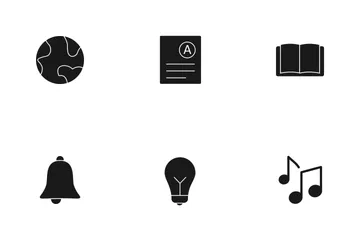 Education Glyph Icon Pack