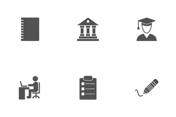 Education Glyph Icon Pack