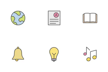 Education Line Filled Icon Pack