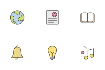 Education Line Filled Icon Pack