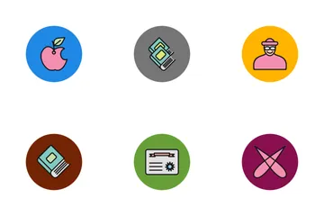 Education Line Filled - Circle V1P1s10 Icon Pack