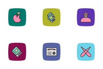 Education Line Filled  Icon Pack