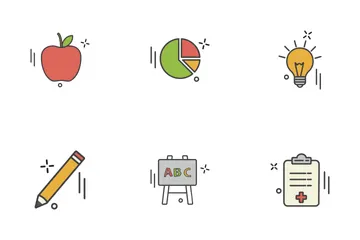 Education Line Filled Icon Pack