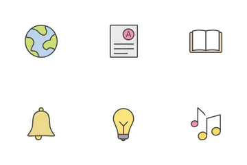Education Line Filled Icon Pack