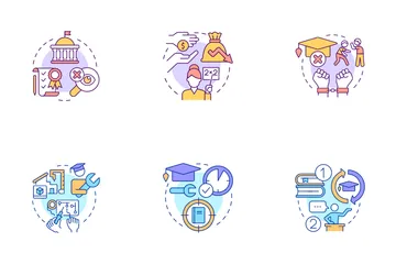 Education Problem Icon Pack