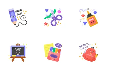 Education Stickers Icon Pack