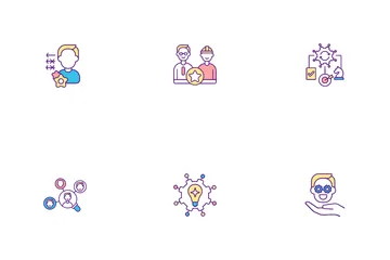 Effective Collaboration Process In Workplace Icon Pack