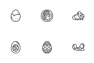 Egg Chicken Farm Food Organic Icon Pack