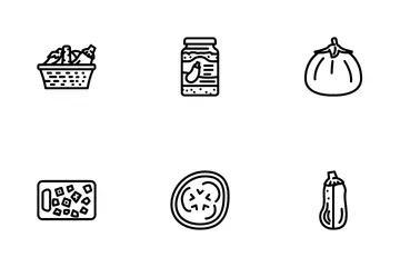 Eggplant Vegetable Aubergine Food Icon Pack