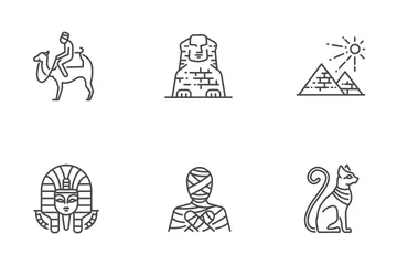 이집트 문화 아이콘 팩