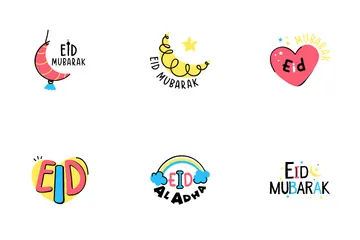 Eid Al-Adha und Hadsch Symbolpack