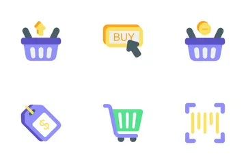 Einkaufen und E-Commerce Symbolpack