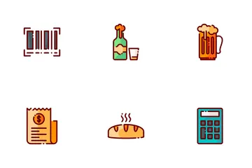 Einkaufen und Essen Symbolpack