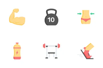 Ejercicio y fitness corporal Paquete de Iconos