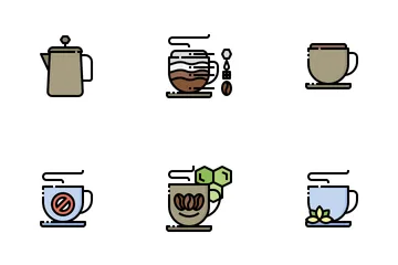 El café Paquete de Iconos