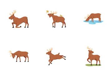 Elchtiere Symbolpack