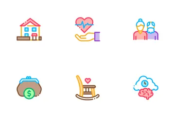 Elder People Pensioner Icon Pack