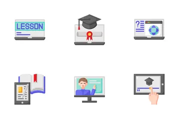 E-Learning und Bildung Symbolpack