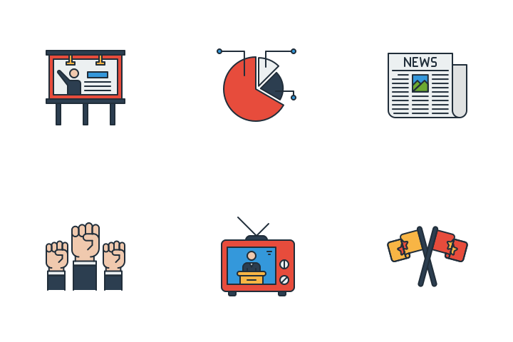 Election 2019 icons