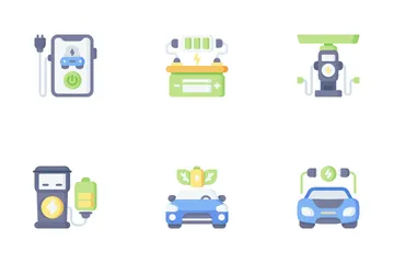 Electric Car Icon Pack