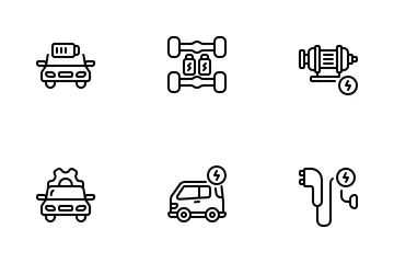 Electric Car Icon Pack