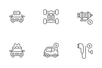 Electric Car Icon Pack