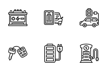 Electric Car Icon Pack