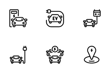 Electric Car Icon Pack