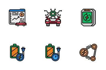 Electric Car Icon Pack